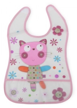 Cangoroo Bryndáček s kapsičkou Baby Bib Happy Meal - růžový