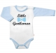 Body dl. rukáv s vtip. textem Baby Nellys, Little Gentleman, kluk, vel. 74