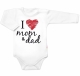 Body dlouhý rukáv Baby Nellys, I love mom & dad, vel. 80, unisex