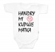 Body krátký rukáv Handry mi kupuje matka, Baby Nellys, bílé, vel. 62